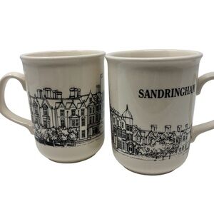 Vintage Kilncraft Sandringham Ceramic Mugs Staffordshire Tableware England Set 2